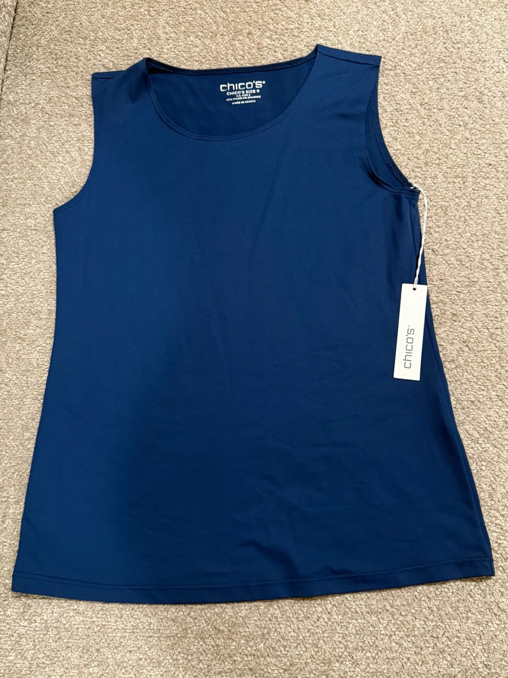 Chico's Sleeveless Navy Blue Tank Top